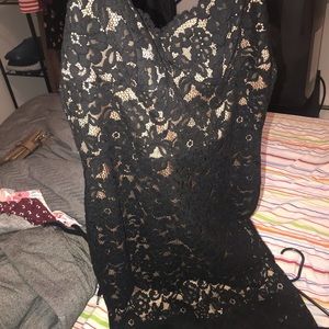 Nude and Lace evening dress